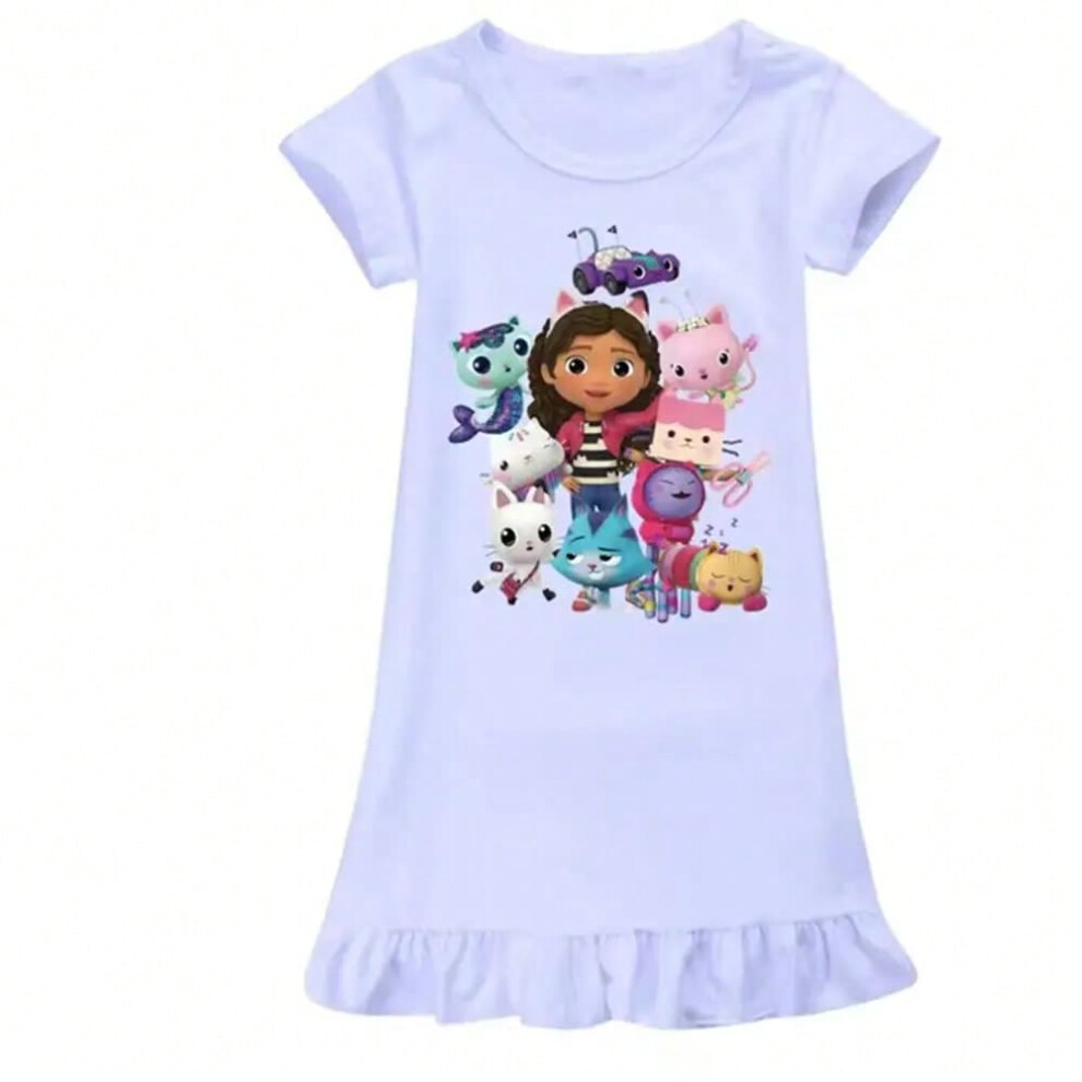 (colour 3, 160cm) Gabby Style Clothes Kids Summe Cartoon Sleepwear Baby Girls Gaby Chat Nightgowns Children Casual Dresses Toddler Girl Pajama-image-OPC-PHP27RV-NEW