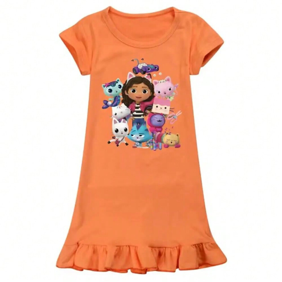 (colour 1, 160cm) Gabby Style Clothes Kids Summe Cartoon Sleepwear Baby Girls Gaby Chat Nightgowns Children Casual Dresses Toddler Girl Pajama-image-OPC-PHP27ST-NEW
