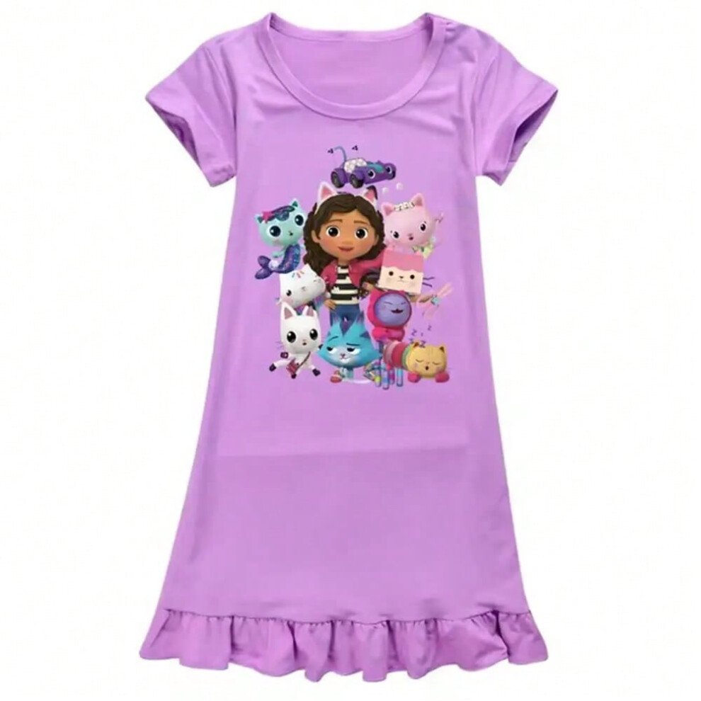 (colour 6, 150cm) Gabby Style Clothes Kids Summe Cartoon Sleepwear Baby Girls Gaby Chat Nightgowns Children Casual Dresses Toddler Girl Pajama-image-OPC-PHP27VJ-NEW