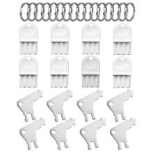 16pcs Paper Towel Dispenser Key, Metal & Plastic Toilet Hand Paper Tissue Dispenser Key Replacement
