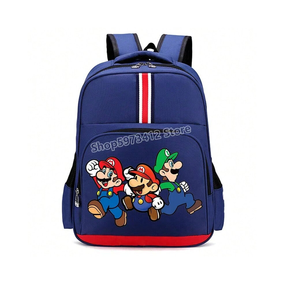 (MLA1102, Size 28x12x35cm) Super Mario School Backpack School Bags Backpack for Children Student Schoolbag Printed Child Rucksack Boy Girl Cartoon Kid-image-OPC-PHP29VV-NEW