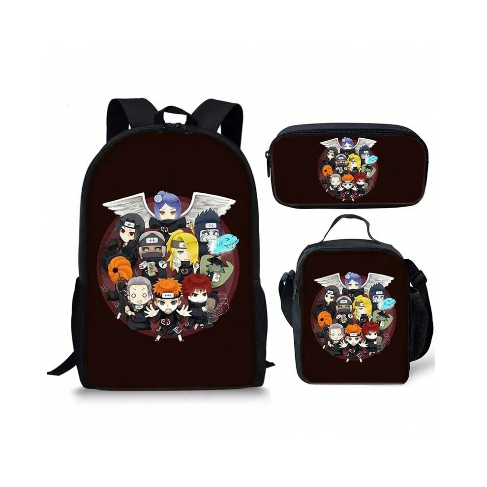 (30) New Anime Naruto Backpack for Boys Students 3 in 1 Set School Bag Messenger Bag Pencil Case Naruto Uzumaki Outdoor Travel-image-OPC-PHP29X5-NEW