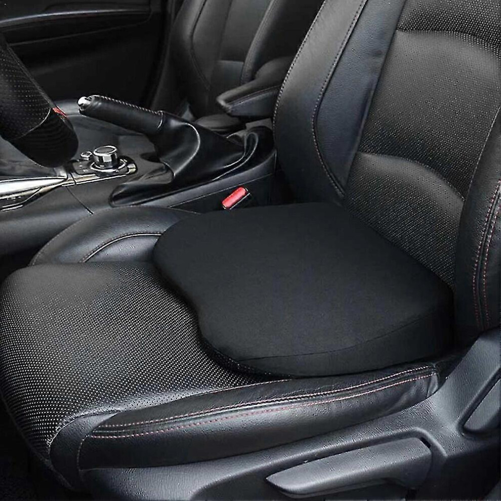 (, One Size) Car Raised Cushion Driver's Seat Thickened Memory Foam Single Ass Waist Support Cover Mini Auto Seat Pad Mat Four Seasons Grey 8191722673121