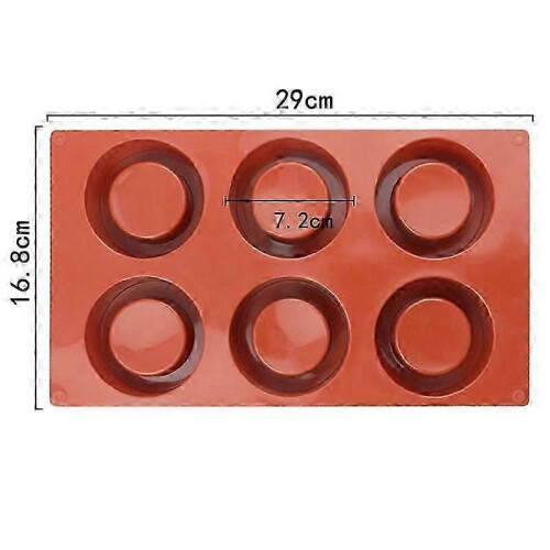 6 Cups Muffin Cake Cup Mold Baking Mold 2