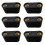 (As show, One size) 6Pcs Windsurfing Black Plastic 2-Hole Footstrap Insert Windsurf Board Footstrap Replacement Surfboa 1