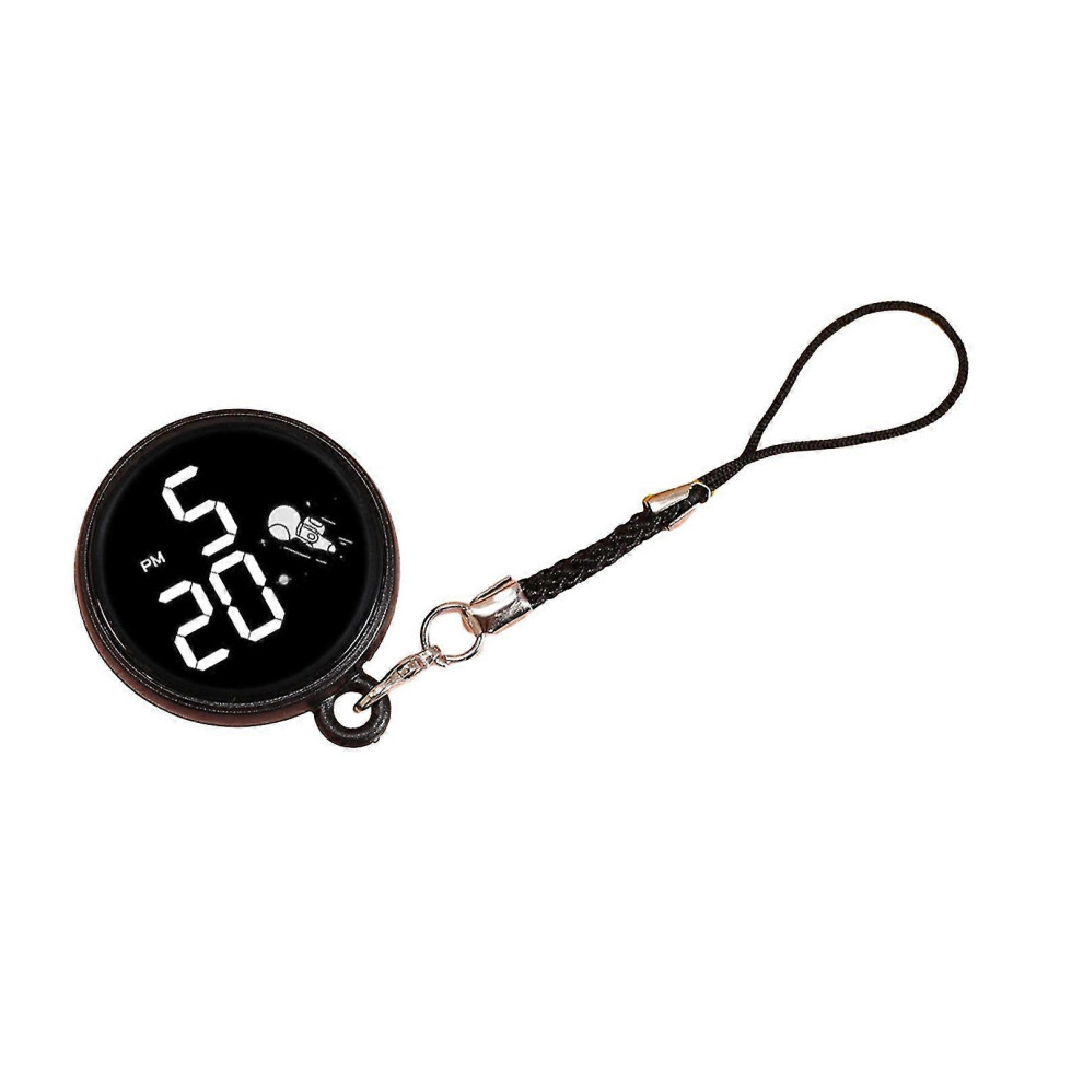 (Lake Blue, One size) Student Pendant Watch Waterproof Led Digital Electronic Time Display Mirror Keychain With Hanging Rope Watch-image-OPC-PHP2F6J-NEW