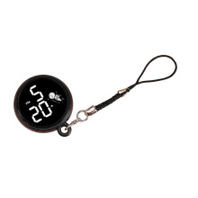 (White, One size) Student Pendant Watch Waterproof Led Digital Electronic Time Display Mirror Keychain With Hanging Rope Watch