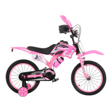 (Pink, 16 inch) Kids Moto Bike Bicycle Boys Girls MOTORCROSS