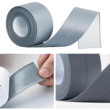 (As show, One size) Flexible Skirting - End Strip 22 Mm 6 Meters For Kitchen And Bathroom, Self-adhesive Sealing Strip, Flexible Folding Strip, Joint Sealing S