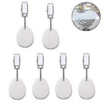 6 Pcs Tablecloth Stone Table Cloth Weights Metal Clip Tablecloth Pendant Table Weights Hangersy