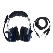 Air RA200 Aviation Pilot Headset with GA Dual Plugs Stereo Mono Switch MP3 Music