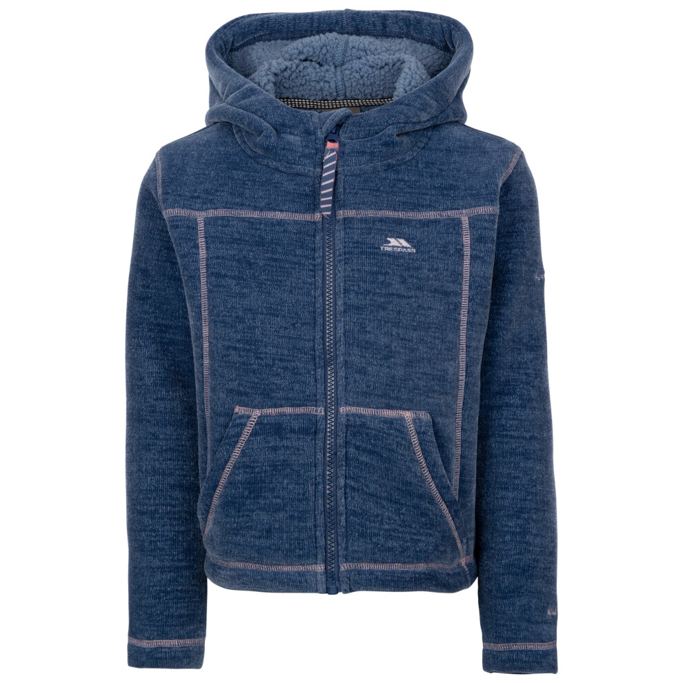 (7-8 Years, Denim Blue) Trespass Girls Jumper Full Zip Hooded Cossie