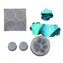 1 Set Oversized Mirror for Cat Claw Keychain Epoxy Resin Mold Handmade Pendants Ornaments Silicone Mould DIY Crafts Jewelry Casting Tools