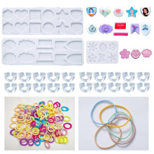 Silicone Mold Clear Fixed Ring Kit Making Bracelet Wristband Star Heart Resin