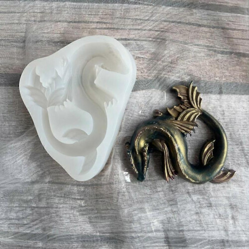 3 Pcs Easter Dinosaurs Epoxy Resin Mold Plaster Clay Soap Casting Silicone Mould 2