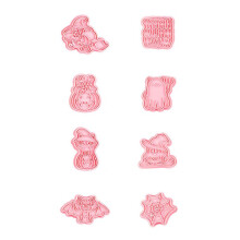 8 Pieces Halloween Fondant Biscuit Moulds Plastic Material Cookie Cutter Molds