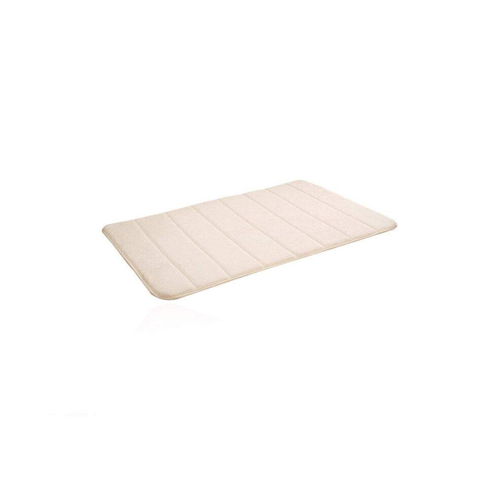 (Beige, 80cm (L) X 50cm (W)-1) Bath Mats Absorbent Soft Memory Foam Bathroom Bedroom Floor Shower Rug-image-OPC-PDMXRBY-NEW