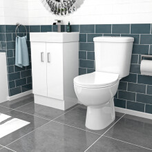 Nes Home 450mm Floorstanding Basin Vanity Unit And Close Coupled Toilet