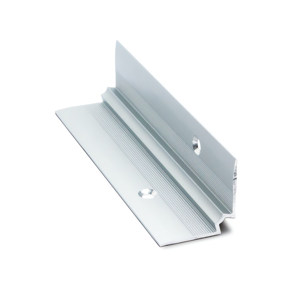 Bright Silver Stair Angle 2.7M Tvi 25X25mm Aluminium Trim For 3Mm Lvt Flooring 5021378122670