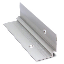 Matt Silver Stair Angle 2.7m TVI 25x25mm Aluminium Trim for 3mm LVT Flooring