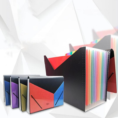 A4 Expanding Multi-layer File Folder Document Organizer 13 Pockets Accordion Bag for Documents Office Supplies 2