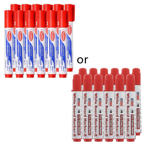 12Pcs Erasable Thick for Head Refillable Non Toxic Liquid Ink Whiteboard Marker