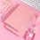 Portable A5 Leather Notebook with Ribbon Bookmark Softcover Notepad for Adults 9