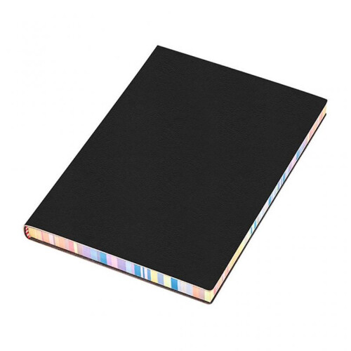 Portable A5 Leather Notebook with Ribbon Bookmark Softcover Notepad for Adults