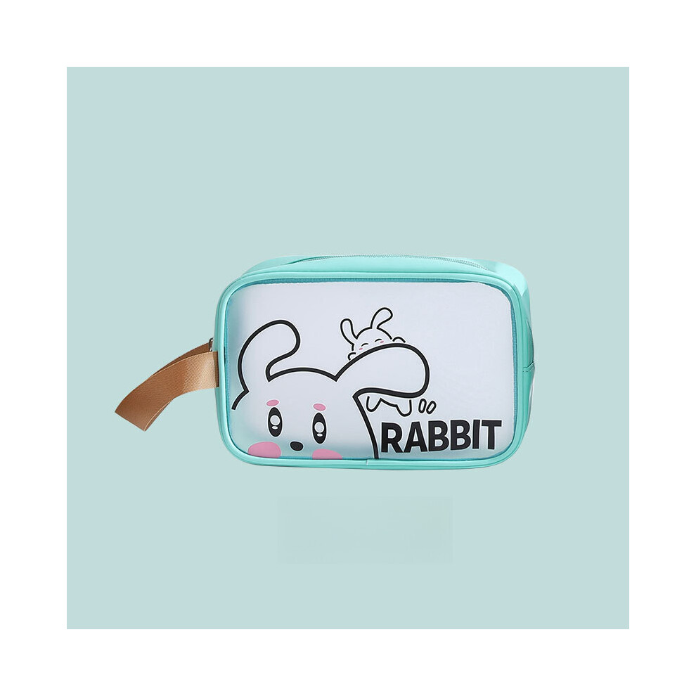 (Blue Small) Cartoon Cosmetic Transparent Bag Portable Wash Bag Travel Storage Waterproof-image-OPC-PHP2QC7-NEW