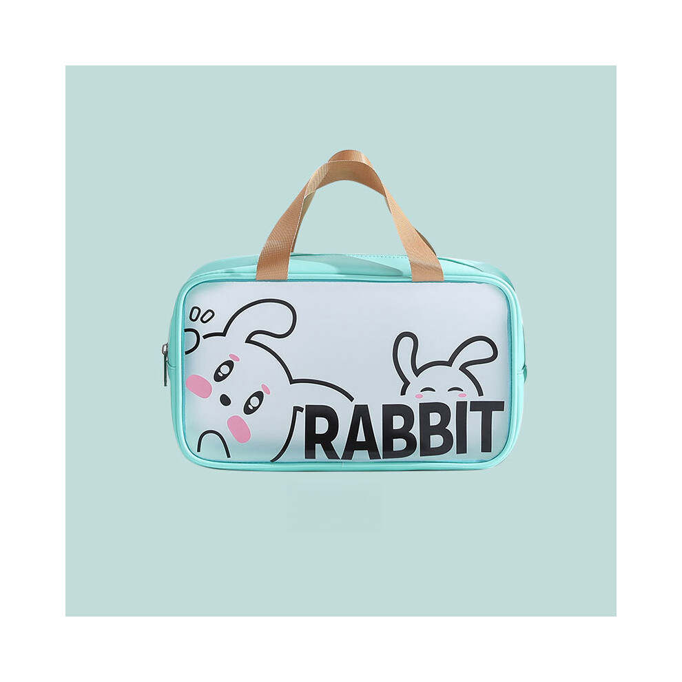 (Blue Medium) Cosmetic Transparent Cartoon Bag Portable Wash Bag Storage Waterproof Travel-image-OPC-PHP2QFV-NEW