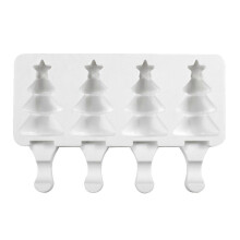 (As show, One size) DIY Cute Candy Mold Christmas Tree Shape Paste Mould Children Christmas Gift