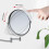 Dressing mirror, bathroom wall, folding magnifying glass, bathroom mirror.(Silver) 5