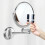 Dressing mirror, bathroom wall, folding magnifying glass, bathroom mirror.(Silver) 14