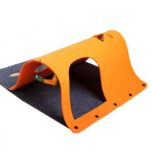 70*52cm DIY Cat Tunnel Toy Foldable Cat Tunnel Toy Playing Kitten Channel Rolling Tunnel Interactive Playing Toy Pet Supplies | Cat Toy (orange)