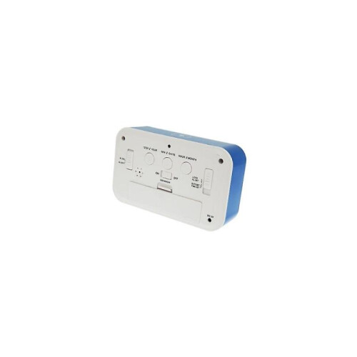 Large Multi-screen Blue Alarm Clock with Calendar And Snooze Touch Lcd Light 2