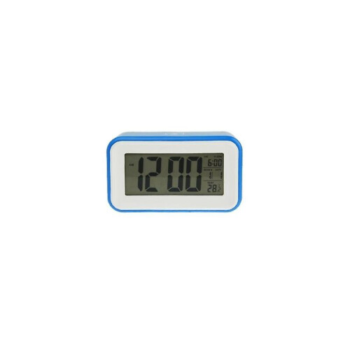 Large Multi-screen Blue Alarm Clock with Calendar And Snooze Touch Lcd Light 1