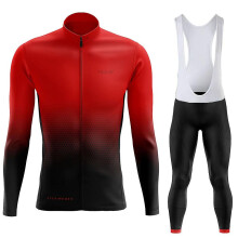 (XS-wmchangxiu4-rosso nero)Tuta da ciclismo da donna di alta qualità con bretelle: comoda, traspirante,