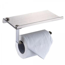 Toilet Paper Holder with Shelf Roll Paper Holder Towel Rack Organization Kitchen Organizer Bathroom Decor |