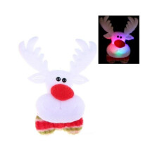 Christmas Decoration To Wear 12 Pcs Deer Style Flash Light Tree Brooch