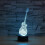 Colorful Guitar Shape 3d Led Vision Light Table Lamp 16 Color Remote Control Version 1