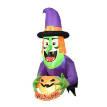 Inflatable Witch Decoration US Adapter Prop Home Decor for Party Yard Garden