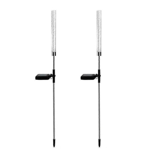 2Pcs Solar Garden Lights Auto Charging Waterproof Light Sensor Automatic Lighting Energy-Saving
