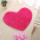 Kitchen Home Decor Heart Shape Non-slip Bath Mats Size 50*60cm Coffee 14