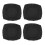 4pcs Jacquard Polyester Stretch Wedding Chair Seat Cover Black_l 1
