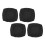 4pcs Jacquard Polyester Stretch Wedding Chair Seat Cover Black_l 4