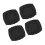 4pcs Jacquard Polyester Stretch Wedding Chair Seat Cover Black_l 14
