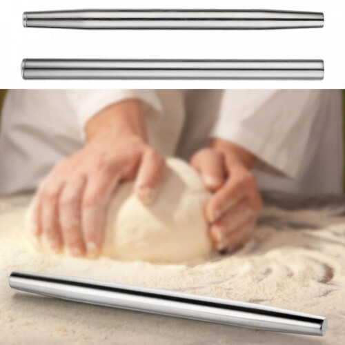 Stainless Steel Fondant Cake Decorating Sugarcraft Rolling Pin Baking Tools #1 2