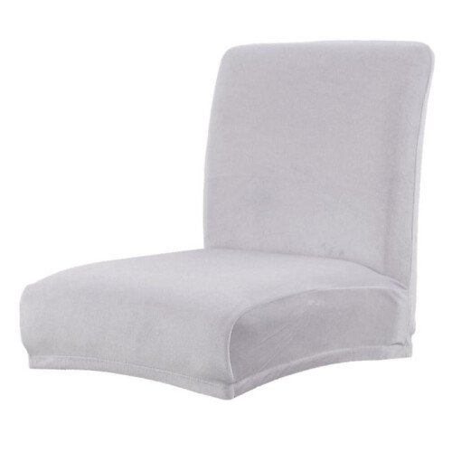 Low Back Stretch Bar Stool Counter Chair Cover, Light Gray 1