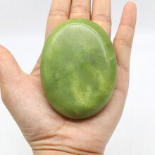 6x Natural Jade Massage Stones Hot Cold Stone for Massage Spa 6 X 8 Cm