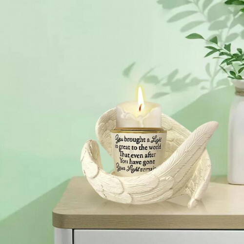 Angel Wings Pillar Candle Holder 2